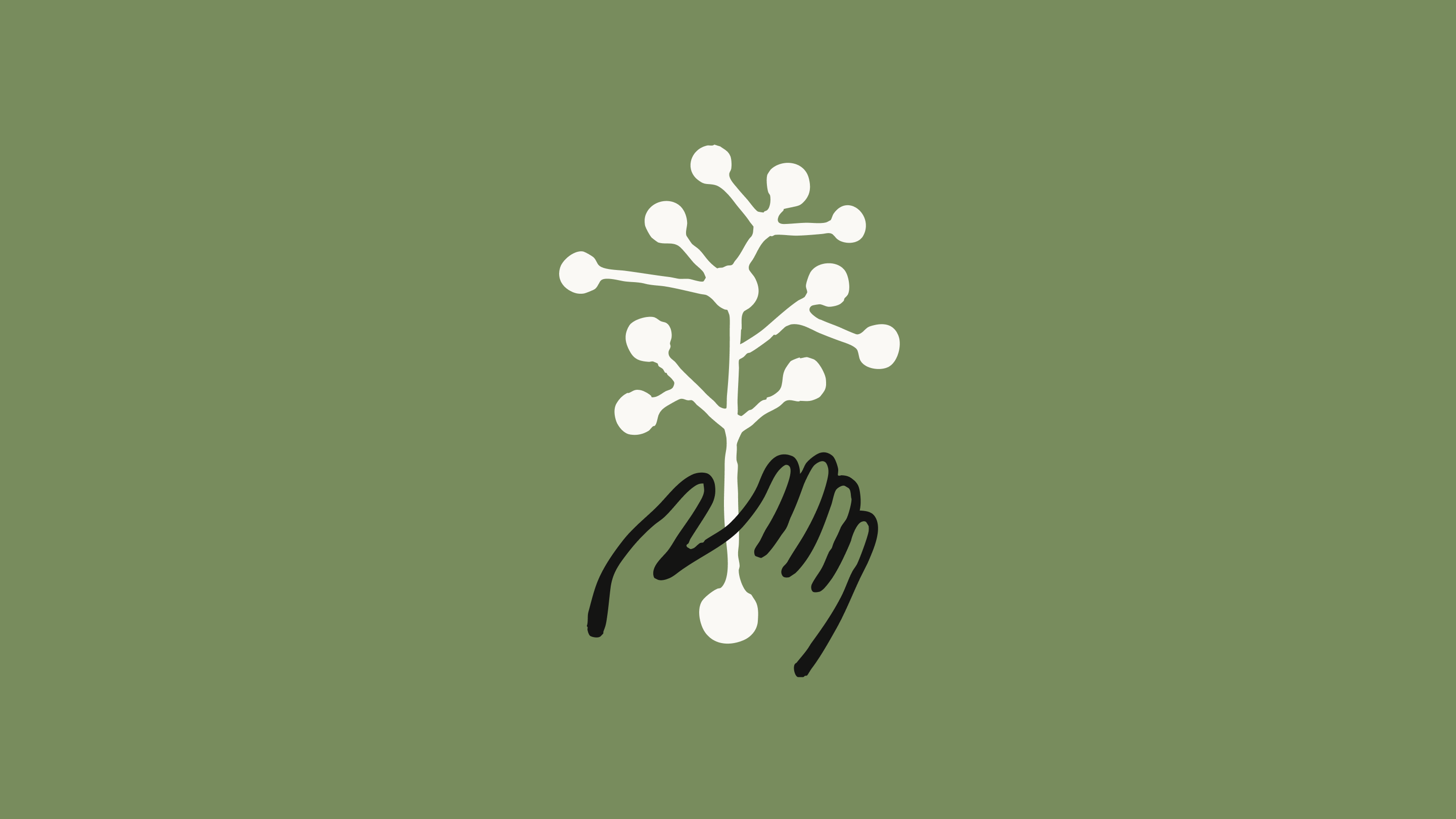 A hand-drawn image of a hand with a set of nodes emerging above it, extending in several different directions